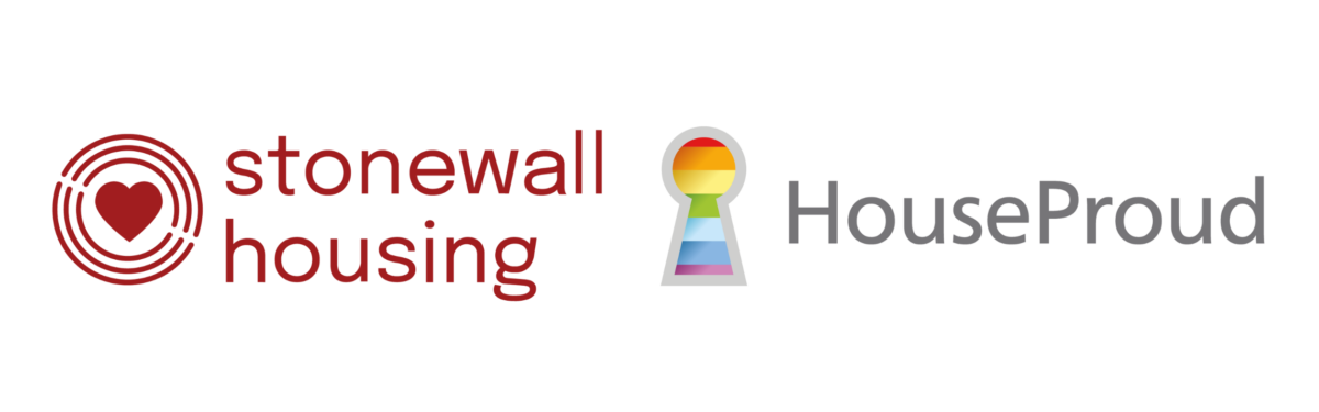 A logo reading Stonewall Housing and HouseProud