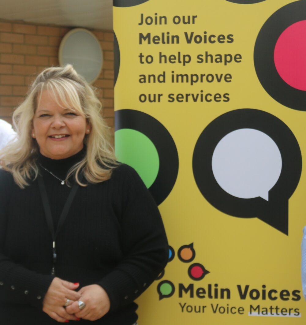 Photo of Natalie at a Voices meeting