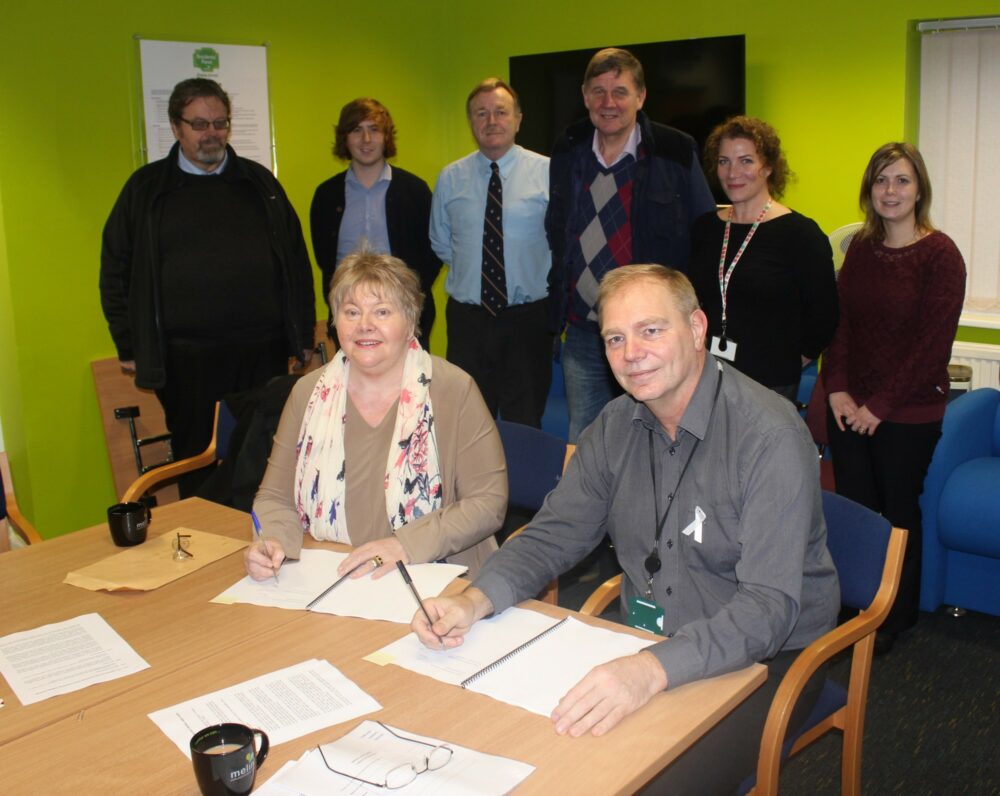 Dave Cook meets with the Carers Centre representatives.