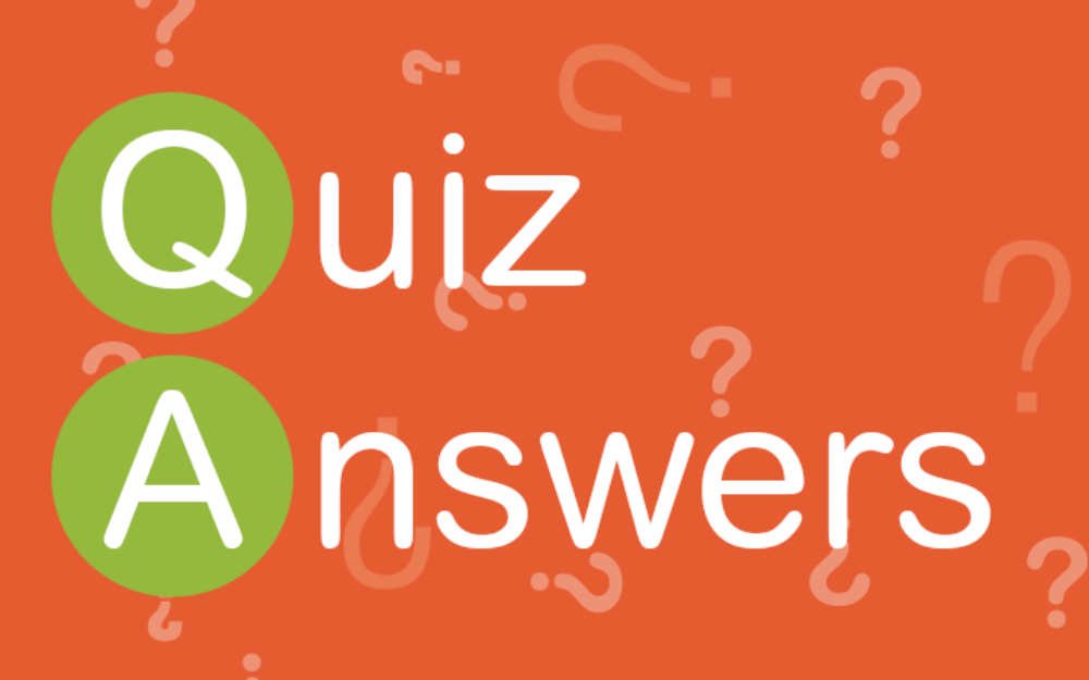 Quiz answers