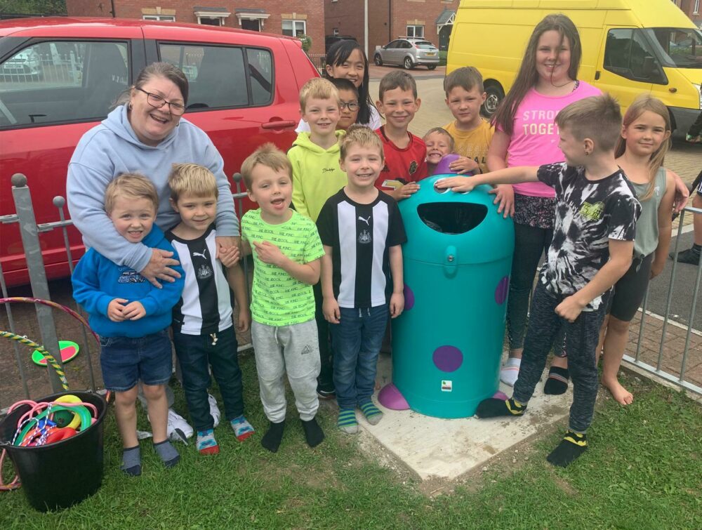 A group of young people at Clos Cae Nant