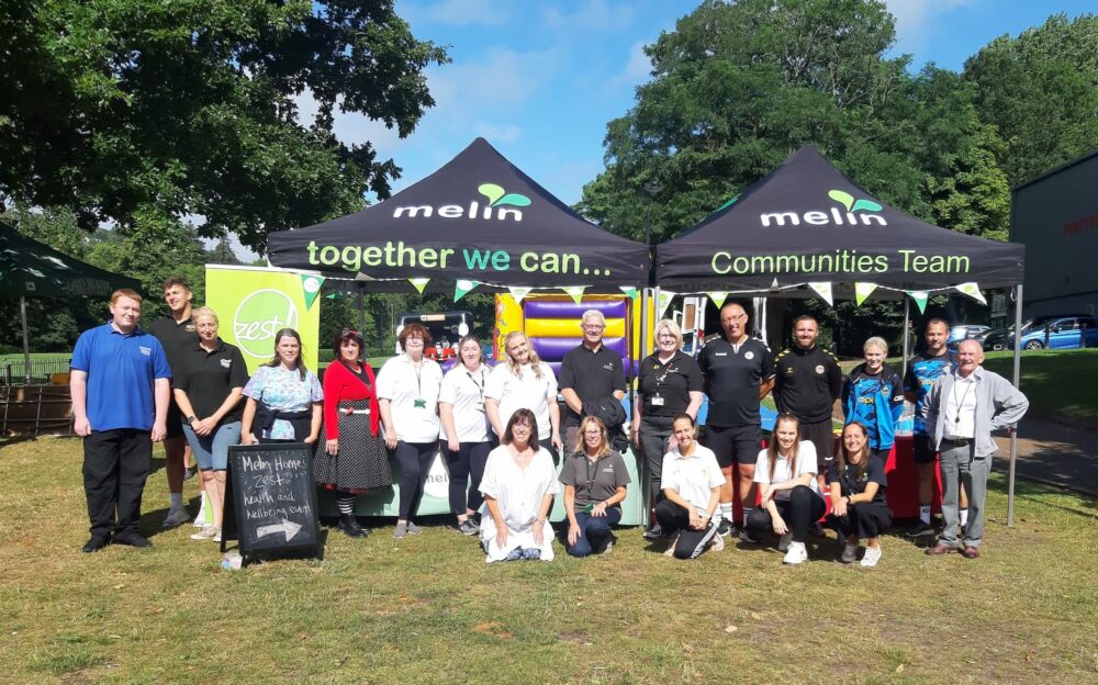 Our Melin team with partners at Zest in the Park